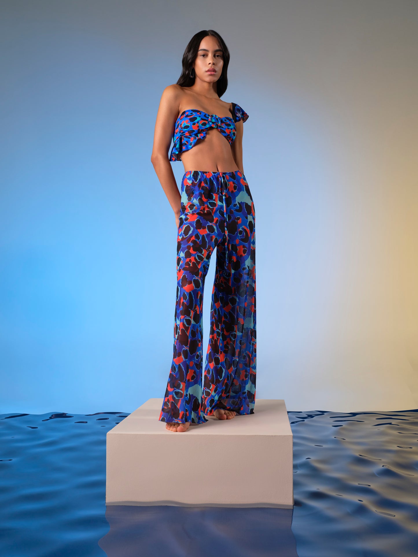 Vanessa Pants - Blue Camo